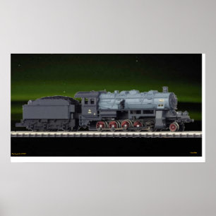 Poster à vapeur Locomotive
