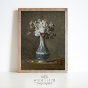 Poster A Vase of Flowers vintage painting by Jean-Baptist