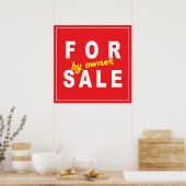 Poster À VENDRE par le propriétaire SIGNER blanc rouge ja (Cuisine)