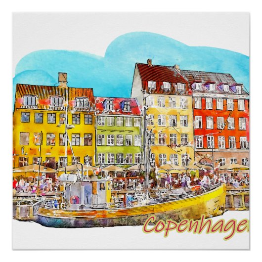 Poster A view of Copenhagen (Devant)
