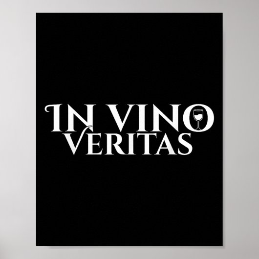 Poster À Vino Veritas _ Latin _ Rome Antique _ Aimer Le V (Devant)