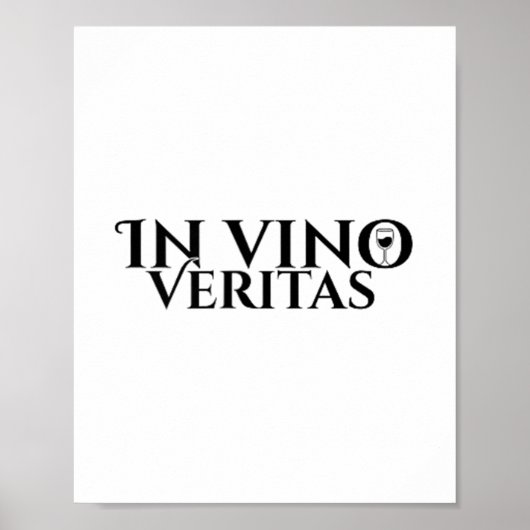Poster À Vino Veritas _ Latin _ Rome Antique _ Aimer Le V (Devant)