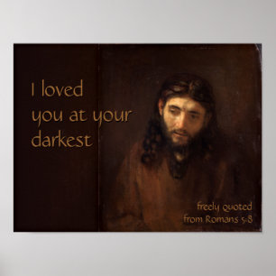 Poster À votre CC0520 plus foncé Rembrandt Jésus de ca