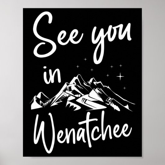 Poster À Wenatchee Usa Vacances Ski (Devant)