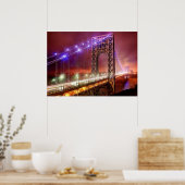 Poster A windy and rainy evening view from Fort Lee (Cuisine)