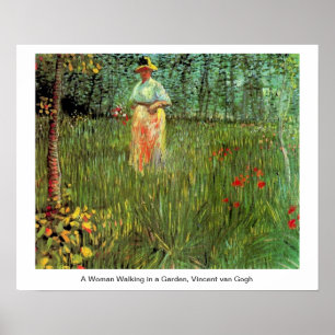 Poster A Woman Walking in a Garden