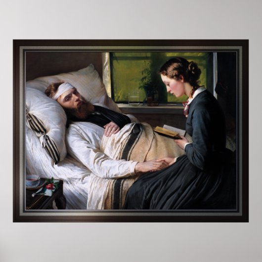 Poster A Wounded Danish Soldier by Elisabeth Baumann (Devant)