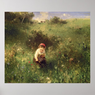 Poster A Young Girl in a Field