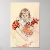 Poster A Young Girl with a Doll, fine art, (Devant)