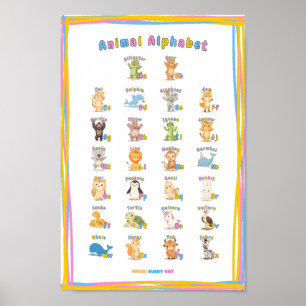 Poster A-Z Animal Alphabet - Croissance Tous Les J
