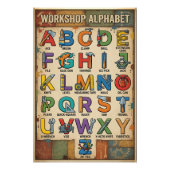 Poster A - Z Outils à main Alphabet (Devant)