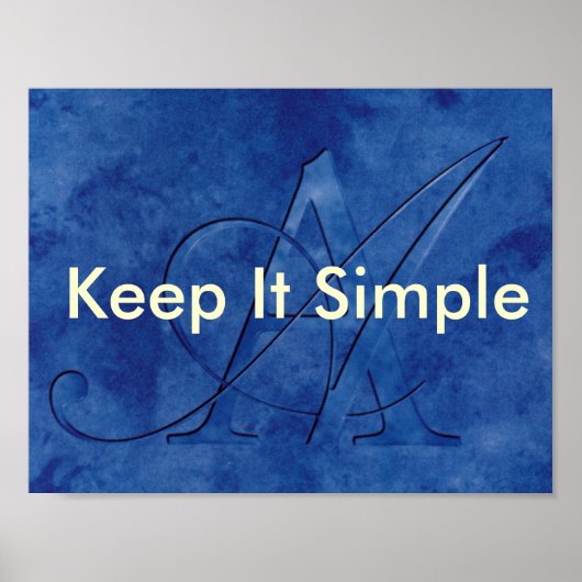 Poster AA Gardez-le simple (Devant)