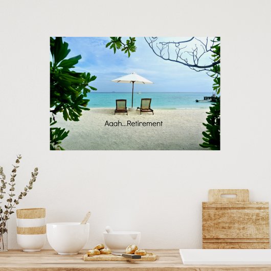 Poster Aaah... retraite, design populaire, (Cuisine)