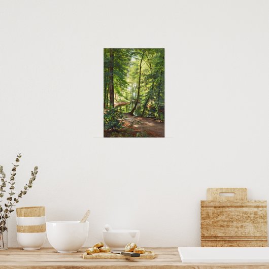 Poster Aagaard Forest Stream Landscape (Cuisine)