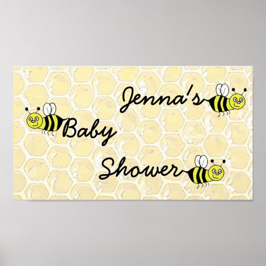 Poster aangepast Baby shower van Bumblebee (Voorkant)