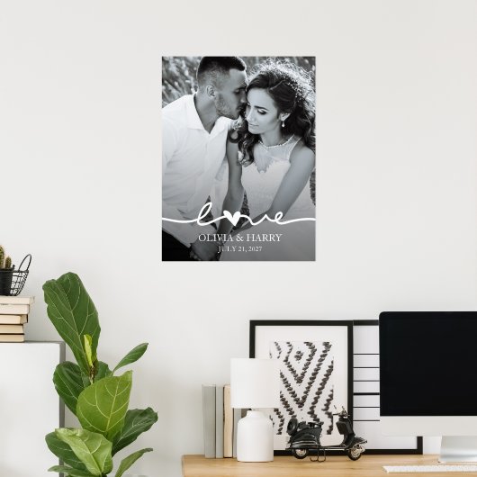 Poster Aangepast fotoliefdesscript (Thuiskantoor)