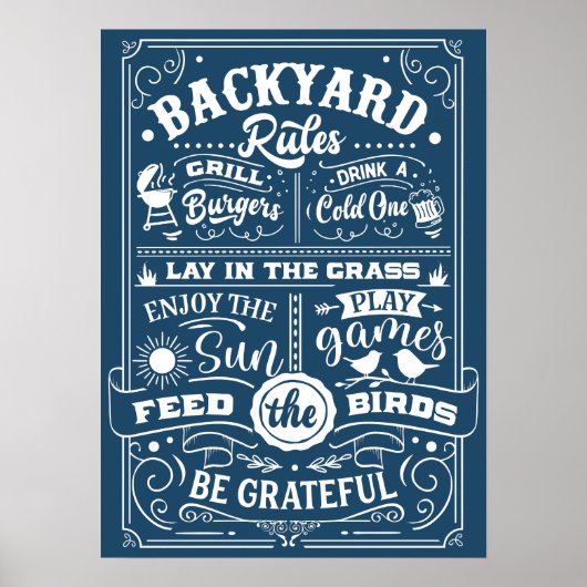 Poster Aangepaste achtergrond lijst met regels voo (Voorkant)