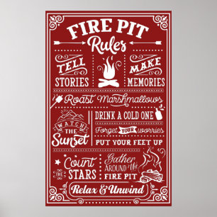 Poster Aangepaste achtergrond voor lijst met brand