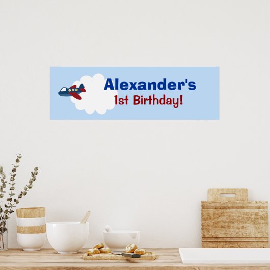 Poster aangepaste draagbanner vliegtuig - Afdruk (Keuken)