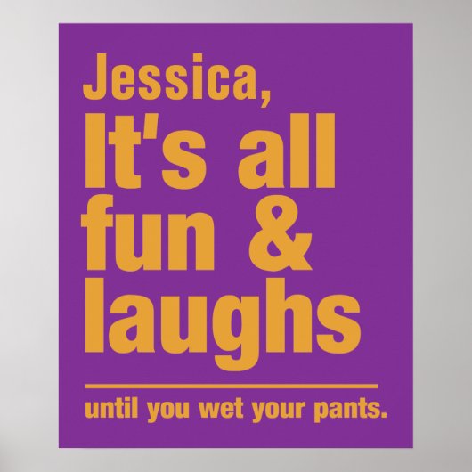 Poster aangepaste FUN & LAUGHS-naam (Voorkant)