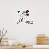 Poster Aangepaste tekstspeler Football Player (Keuken)