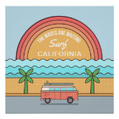 Poster aangepaste zomersurfer perfect poster (Voorkant)