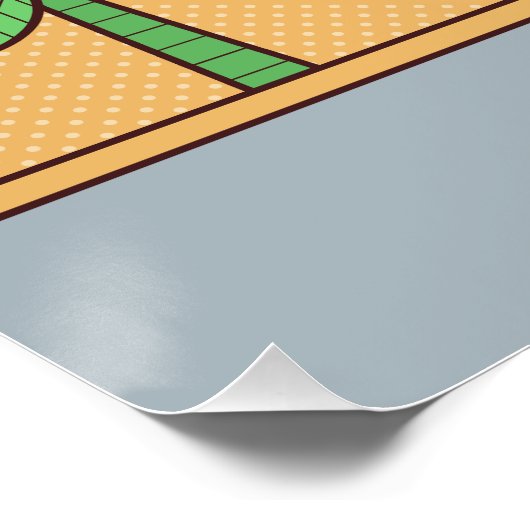 Poster aangepaste zomersurfer perfect poster (Hoek)