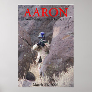 Poster Aaron paintballing