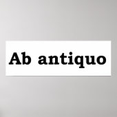 Poster Ab antiquo (Devant)