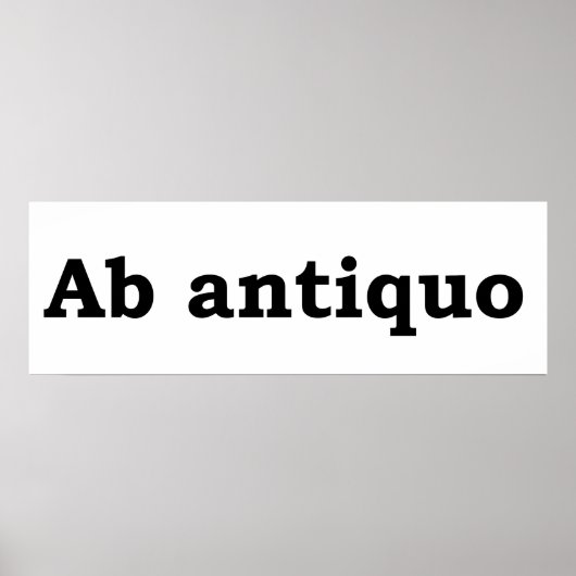Poster Ab antiquo (Devant)