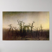 Poster Abbaye dans une forêt de chênes par Caspar David F (Devant)