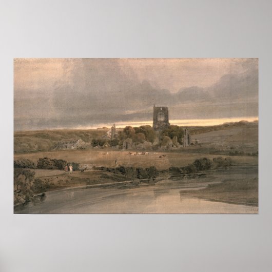 Poster Abbaye de Kirkstall, Yorkshire - Soirée (Devant)