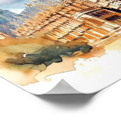 Poster Abbaye de Londres-Westminster (C), aquarelle (Coin)