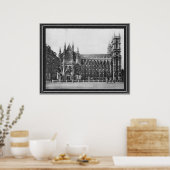 Poster Abbaye de Westminster noir et blanc (Cuisine)