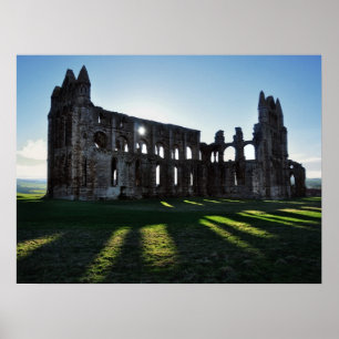 Poster Abbaye de Whitby au coucher du soleil