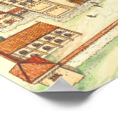Poster Abbaye romane. Modèle (Coin)