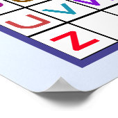Poster ABC anglais (Coin)