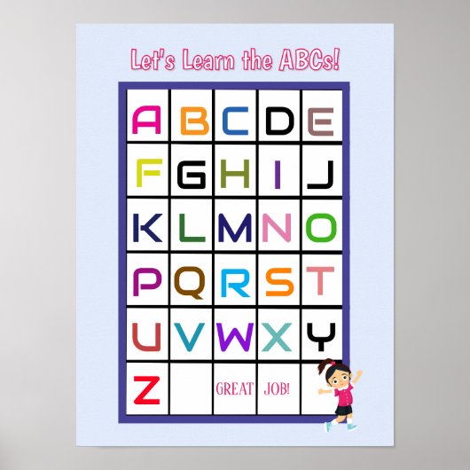 Poster ABC anglais (Devant)