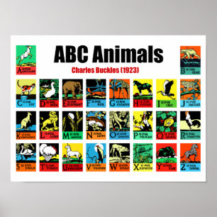 Poster ABC Animals, Charles Buckles (1923)