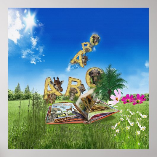 Poster ABC Capital Alphabet themes. (Devant)