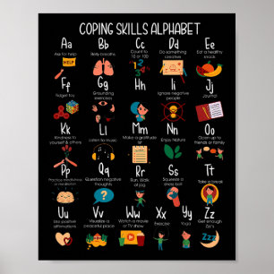 Poster Abc Compétences d'adaptation Alphabet Autosoins Sa