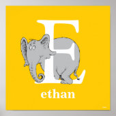 Poster ABC du Dr Seuss : Lettre E - Blanc | Ajouter Votre (Devant)