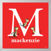 Poster ABC du Dr Seuss : Lettre M - Blanc | Ajouter Votre (Devant)