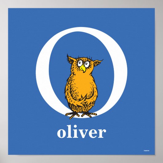 Poster ABC du Dr Seuss : Lettre O - Blanc | Ajouter Votre (Devant)