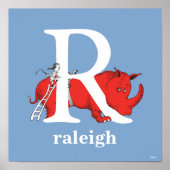 Poster ABC du Dr Seuss : Lettre R - Blanc | Ajouter Votre (Devant)