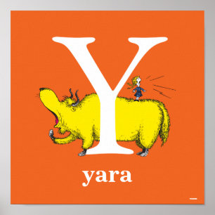 Poster ABC du Dr Seuss : Lettre Y - Blanc   Ajouter Votre