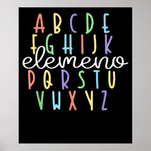 Poster ABC Elemeno Enseignant de la maternelle Retour à l