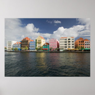 Poster ABC Islands, CURACAO, Willemstad : Harborfront