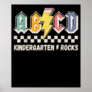 Poster ABCD jardin d'enfants Rocks crayon Enseignants écl