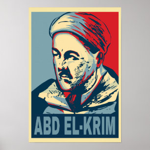 Poster Abd el-Krim Rif Leader Hope Style Abdelkarim